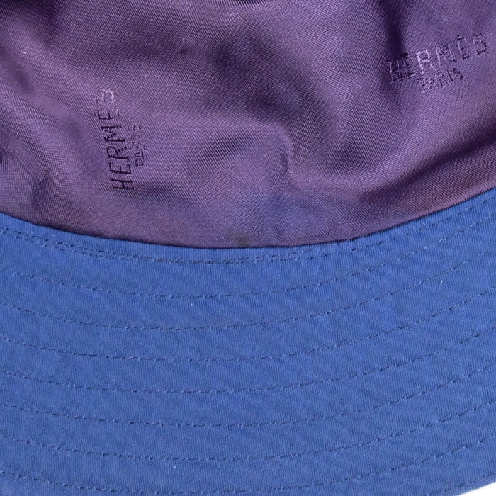 HERMES エルメス MOTSCH Poul HERMES ハット ブルー 
57 レディース【中古】