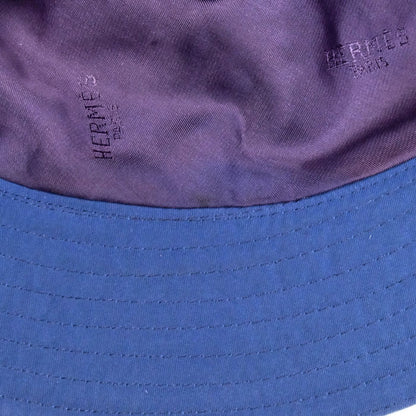 HERMES エルメス MOTSCH Poul HERMES ハット ブルー 
57 レディース【中古】