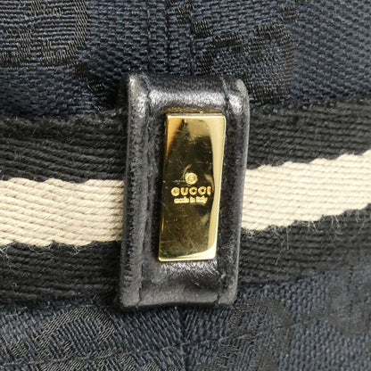 GUCCI グッチ GGキャンバス ハット ブラック L レディース【中古】