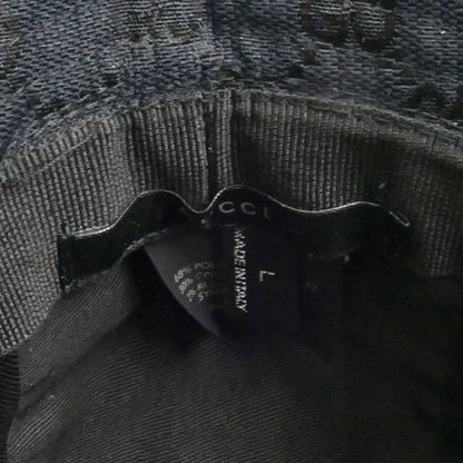 GUCCI グッチ GGキャンバス ハット ブラック L レディース【中古】