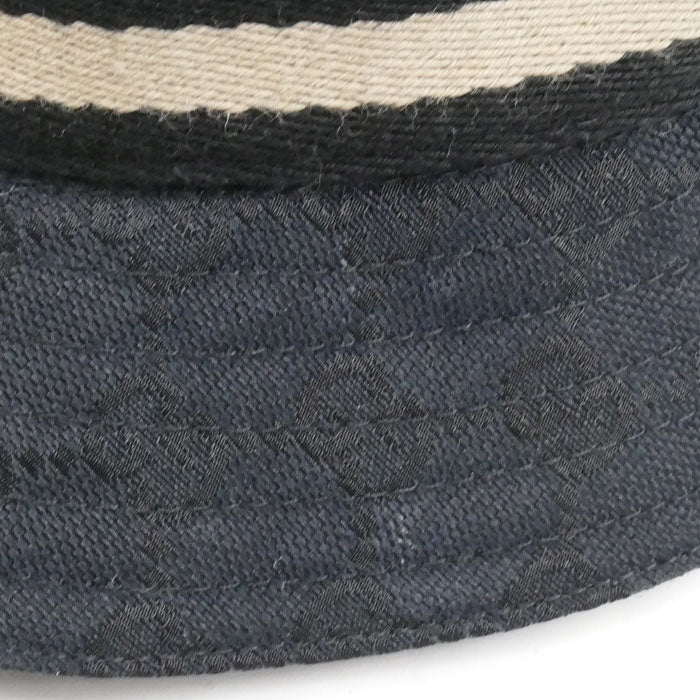 GUCCI グッチ GGキャンバス ハット ブラック L レディース【中古】