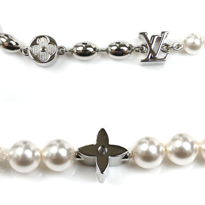 LOUIS VUITTON ルイ・ヴィトン メタル ガラスパール パールフュージョン ブレスレット M1556A 13.5g 17.5~22.5cm ユニセックス【中古】