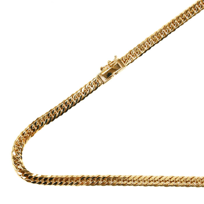 K18YG イエローゴールド ネックレス 喜平6面Wカット 30.5g 50cm メンズ【中古】