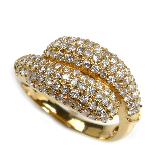 K18YG イエローゴールド リング・指輪 ダイヤモンド1.00ct 11.5号 4.4g レディース【中古】【美品】
