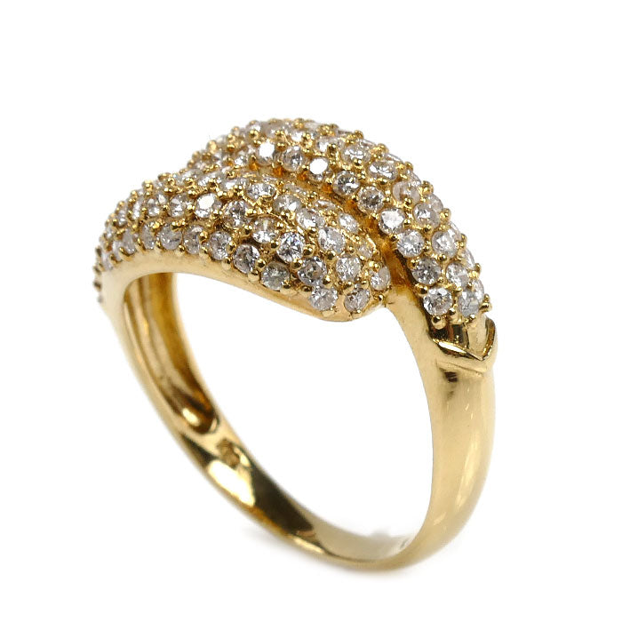 K18YG イエローゴールド リング・指輪 ダイヤモンド1.00ct 11.5号 4.4g レディース【中古】【美品】
