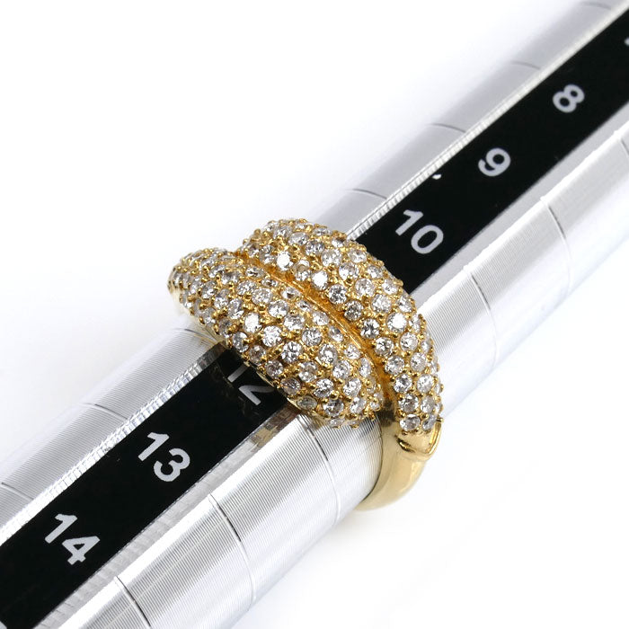 K18YG イエローゴールド リング・指輪 ダイヤモンド1.00ct 11.5号 4.4g レディース【中古】【美品】