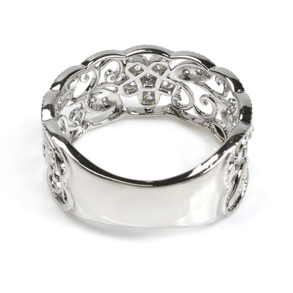 Pt950プラチナ QUEEN リング・指輪 ダイヤモンド0.38ct 16号 7.5g レディース【中古】【美品】