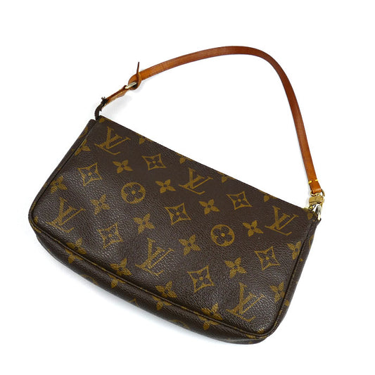 LOUIS VUITTON ルイ・ヴィトン ポシェットアクセソワール モノグラム ブラウン M51980 CA1001 レディース【中古】
