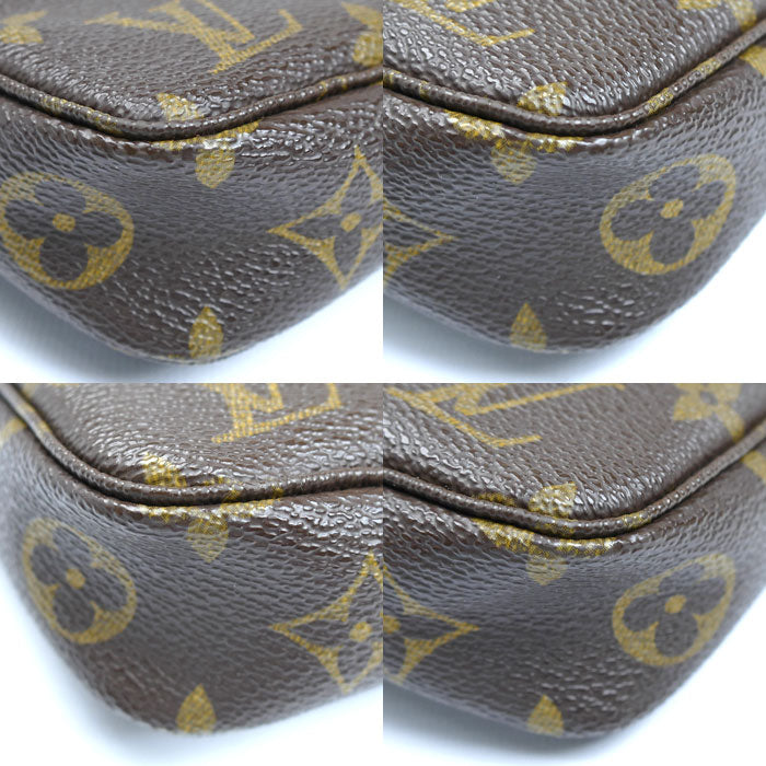 LOUIS VUITTON ルイ・ヴィトン ポシェットアクセソワール モノグラム ブラウン M51980 CA1001 レディース【中古】