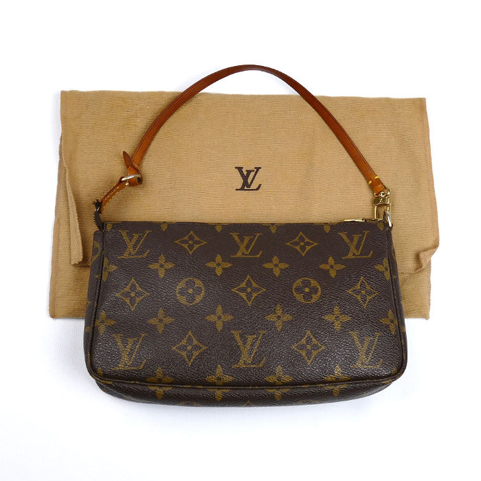 LOUIS VUITTON ルイ・ヴィトン ポシェットアクセソワール モノグラム ブラウン M51980 CA1001 レディース【中古】
