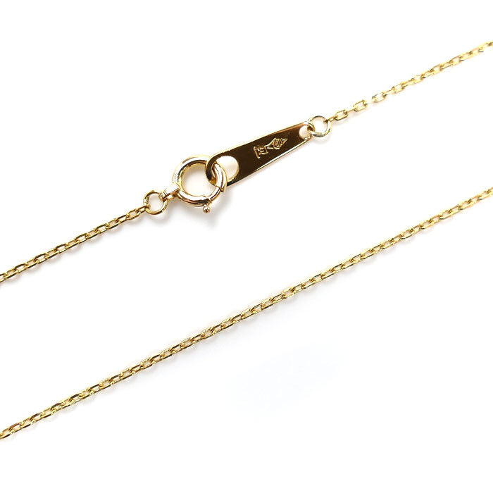 K18YG イエローゴールド ネックレス 小豆 1.4g 40cm レディース【中古】