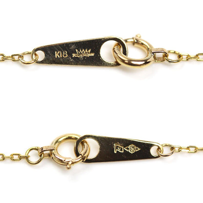 K18YG イエローゴールド ネックレス 小豆 1.4g 40cm レディース【中古】