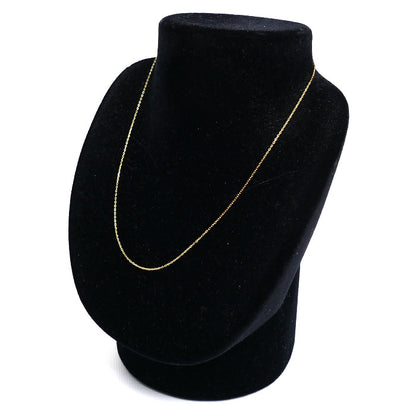 K18YG イエローゴールド ネックレス 小豆 1.4g 40cm レディース【中古】