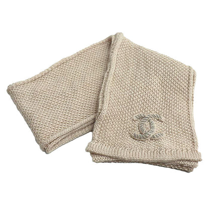CHANEL シャネル マフラー ベージュ レディース【中古】