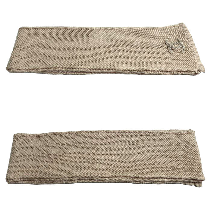 CHANEL シャネル マフラー ベージュ レディース【中古】