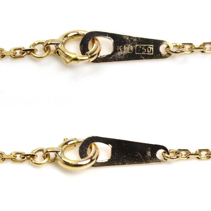 K18YG イエローゴールド ネックレス 小豆 3.6g 61cm レディース【中古】