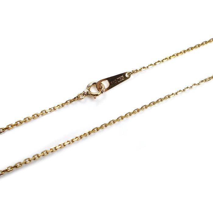 K18YG イエローゴールド ロング ネックレス 小豆 5.9g 102cm レディース【中古】