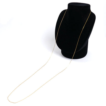 K18YG イエローゴールド ロング ネックレス 小豆 5.9g 102cm レディース【中古】