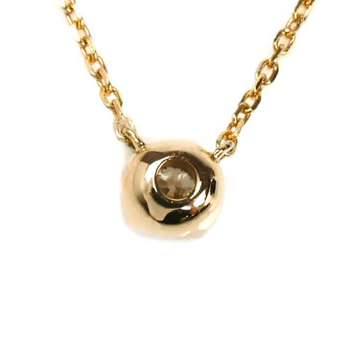 4℃ ヨンドシー K18PG ピンクゴールド プチ ダイヤモンド ネックレス 1.2g 40cm レディース【中古】