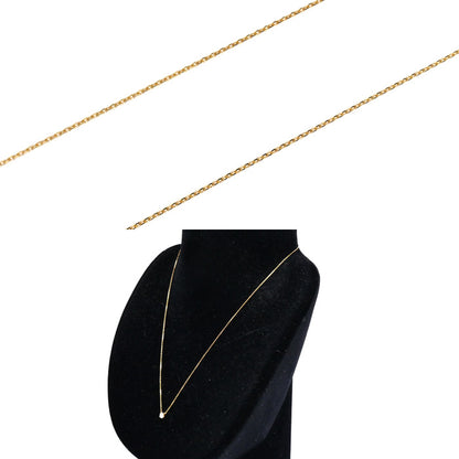 4℃ ヨンドシー K18PG ピンクゴールド プチ ダイヤモンド ネックレス 1.2g 40cm レディース【中古】