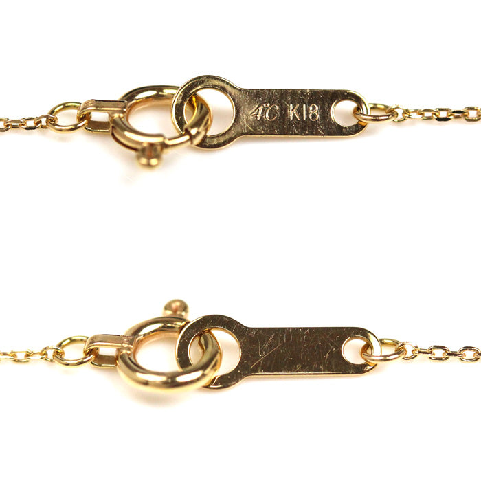 4℃ ヨンドシー K18PG ピンクゴールド プチ ダイヤモンド ネックレス 1.2g 40cm レディース【中古】