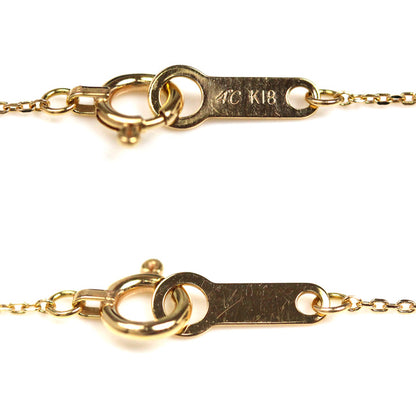 4℃ ヨンドシー K18PG ピンクゴールド プチ ダイヤモンド ネックレス 1.2g 40cm レディース【中古】