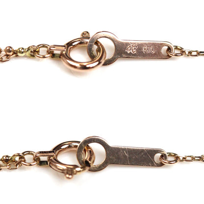 4℃ ヨンドシー K10PG ピンクゴールド ダイヤモンド ブレスレット 1.2g 18cm レディース【中古】