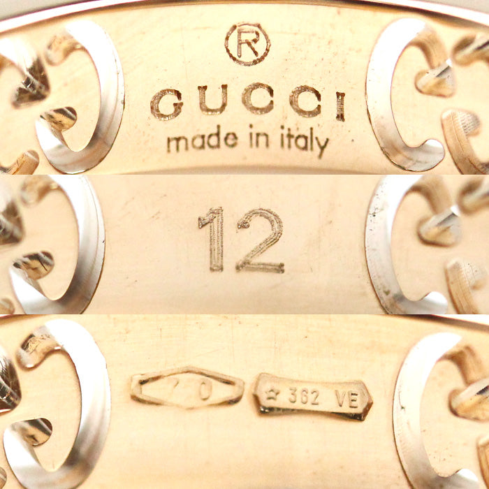 GUCCI グッチ K18PG ピンクゴールド アイコン スターダスト リング・指輪 ピンクサファイア 12号 3.6g レディース【中古】【美品】