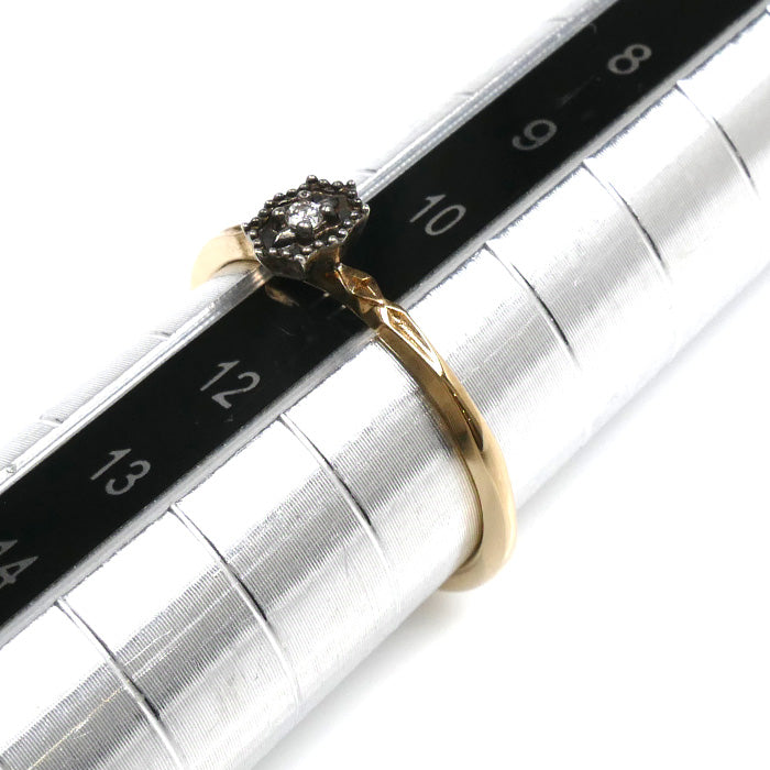 agete アガット K10PG/SILVER リング・指輪 ダイヤモンド0.01ct 11号 1.1g レディース【中古】
