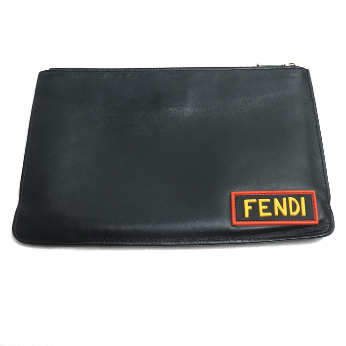 FENDI フェンディ ボキャブラリー LOVE クラッチ クラッチバッグ ブラック マルチ 7N0078 ユニセックス【中古】