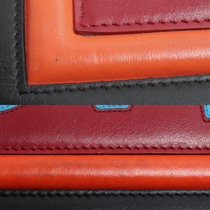 FENDI フェンディ ボキャブラリー LOVE クラッチ クラッチバッグ ブラック マルチ 7N0078 ユニセックス【中古】