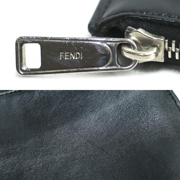 FENDI フェンディ ボキャブラリー LOVE クラッチ クラッチバッグ ブラック マルチ 7N0078 ユニセックス【中古】