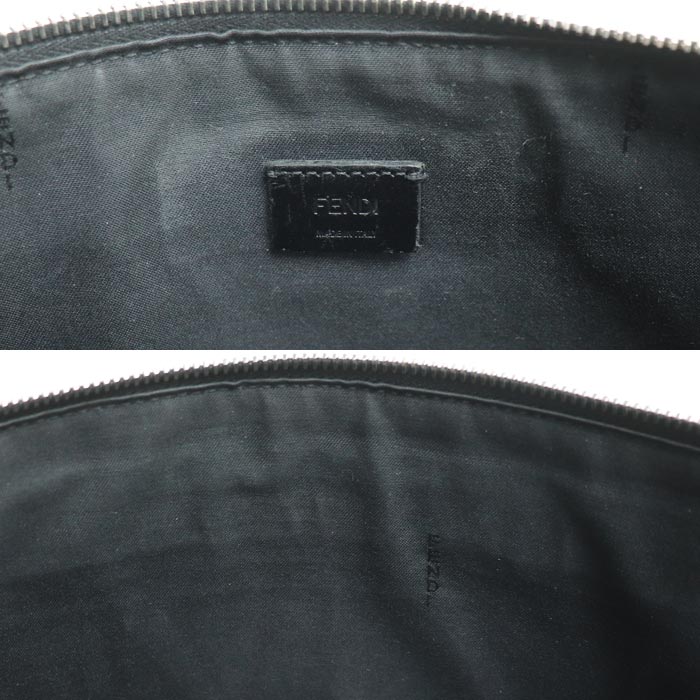 FENDI フェンディ ボキャブラリー LOVE クラッチ クラッチバッグ ブラック マルチ 7N0078 ユニセックス【中古】