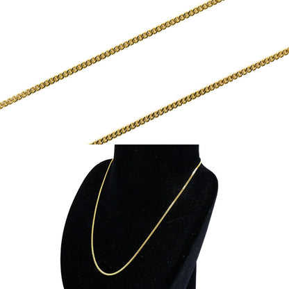 K18YG イエローゴールド ネックレス 喜平2面カット 4.5g 40cm レディース【中古】