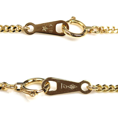 K18YG イエローゴールド ネックレス 喜平2面カット 4.5g 40cm レディース【中古】