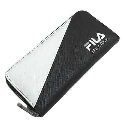 FILA フィラ 長財布 ラウンドファスナー ブラック ホワイト FIS-0641 メンズ レディース ユニセックス【未使用】【買取品】