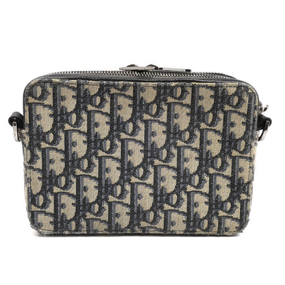 Christian Dior クリスチャンディオール オブリーク ジャガード ジップポーチ ショルダーバッグ ネイビー 20BBC119YSE ユニセックス【中古】