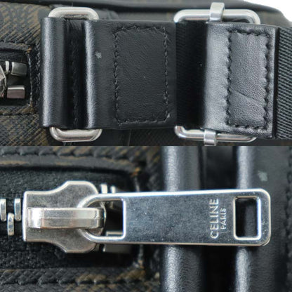 CELINE セリーヌ トリオンフ ミディアム メッセンジャー ショルダーバッグ ブラック ブラウン 197202 レディース【中古】