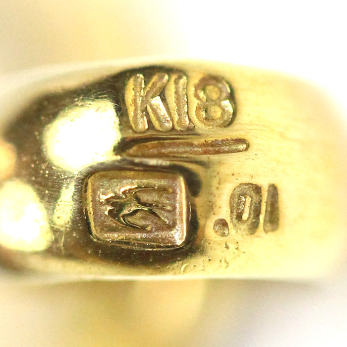 Disney ディズニー K24YG/K18YG ミッキーマウス ペンダントトップ ダイヤモンド0.01ct 6.1g 両面ガラス レディース【中古】【美品】