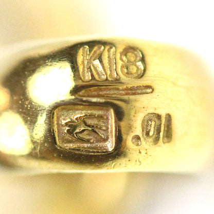 Disney ディズニー K24YG/K18YG ミッキーマウス ペンダントトップ ダイヤモンド0.01ct 6.1g 両面ガラス レディース【中古】【美品】