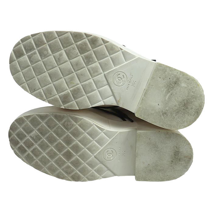 CHANEL シャネル 36C ブーツ ショートブーツ ホワイト ブラック G33169 レディース【中古】