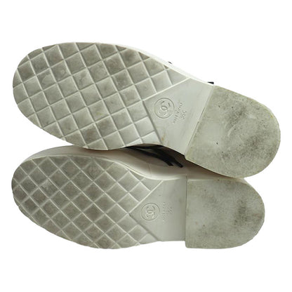 CHANEL シャネル 36C ブーツ ショートブーツ ホワイト ブラック G33169 レディース【中古】