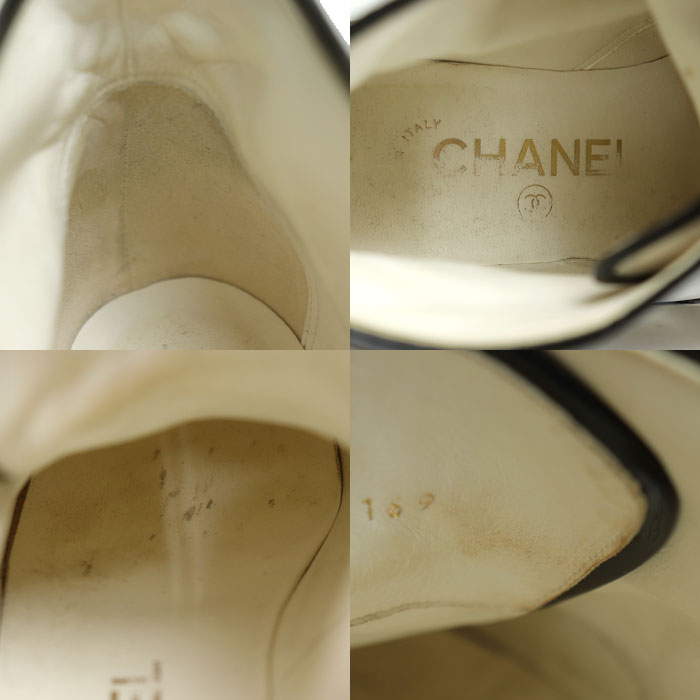 CHANEL シャネル 36C ブーツ ショートブーツ ホワイト ブラック G33169 レディース【中古】