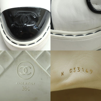 CHANEL シャネル 36C ブーツ ショートブーツ ホワイト ブラック G33169 レディース【中古】