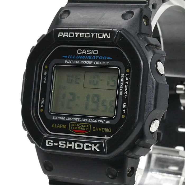 CASIO カシオ G-SHOCK 腕時計 電池式 DW-5600E-1 海外モデル メンズ【中古】