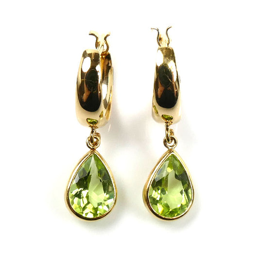 K18YG イエローゴールド ピアス ペリドット 1.0g レディース【中古】