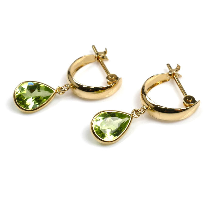 K18YG イエローゴールド ピアス ペリドット 1.0g レディース【中古】