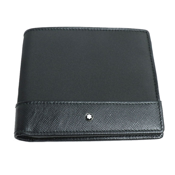 MONTBLANC モンブラン サルトリアル ジェット 8㏄ 二つ折り財布 ブラック 118393 メンズ【中古】【極美品】