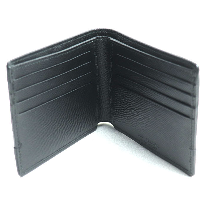 MONTBLANC モンブラン サルトリアル ジェット 8㏄ 二つ折り財布 ブラック 118393 メンズ【中古】【極美品】