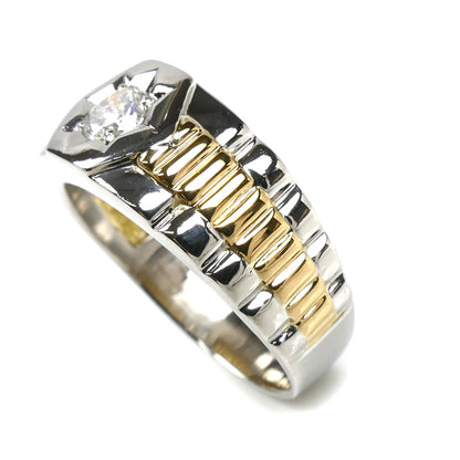 Pt900/K18YG リング・指輪 ダイヤモンド0.45ct 22号 15.5g メンズ【中古】